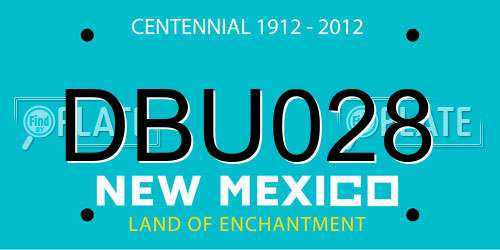 DBU028 New Mexico License Plate