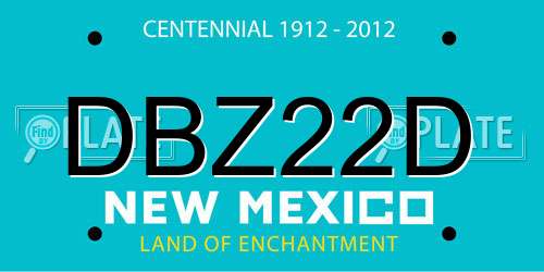 DBZ22D New Mexico License Plate