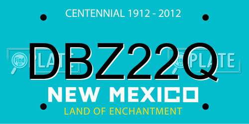 DBZ22Q New Mexico License Plate
