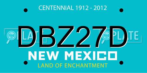 DBZ27D New Mexico License Plate