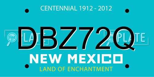 DBZ72Q New Mexico License Plate