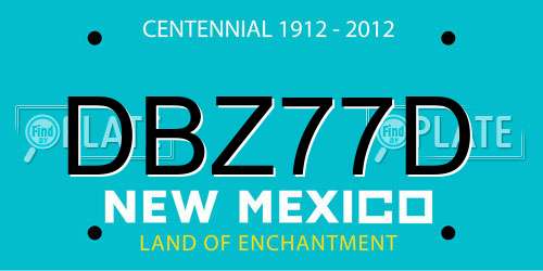 DBZ77D New Mexico License Plate