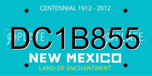 DC1B855 New Mexico License Plate