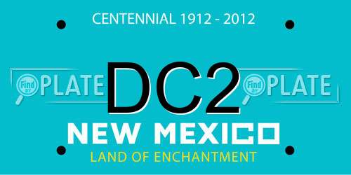 DC2 New Mexico License Plate