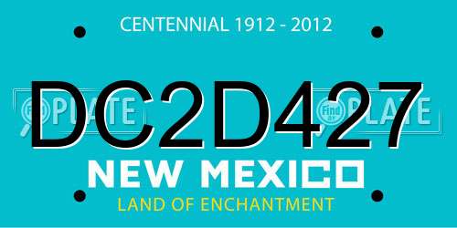DC2D427 New Mexico License Plate