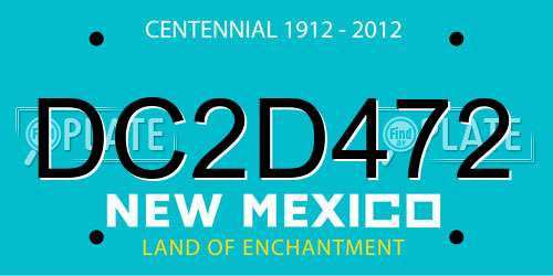 DC2D472 New Mexico License Plate
