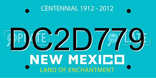 DC2D779 New Mexico License Plate