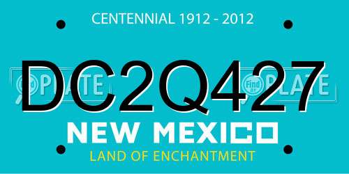 DC2Q427 New Mexico License Plate