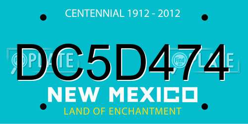 DC5D474 New Mexico License Plate