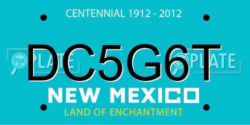 DC5G6T New Mexico License Plate