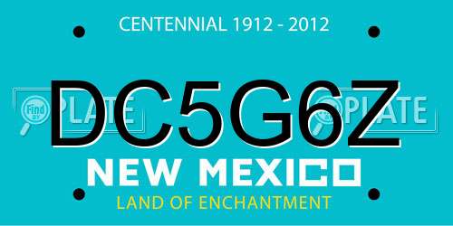 DC5G6Z New Mexico License Plate