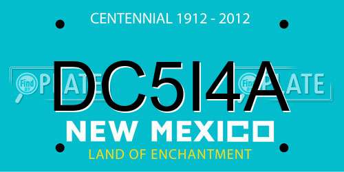 DC5I4A New Mexico License Plate