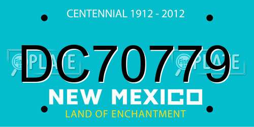 DC70779 New Mexico License Plate