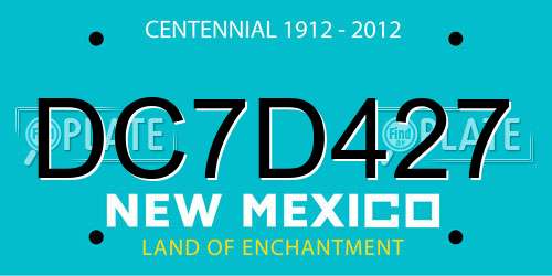 DC7D427 New Mexico License Plate