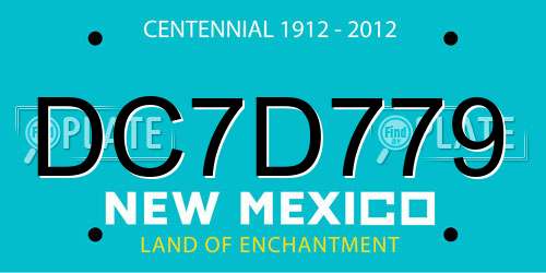 DC7D779 New Mexico License Plate