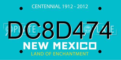 DC8D474 New Mexico License Plate