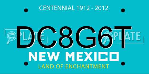 DC8G6T New Mexico License Plate