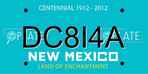 DC8I4A New Mexico License Plate