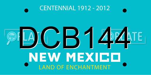 DCB144 New Mexico License Plate