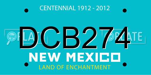 DCB274 New Mexico License Plate
