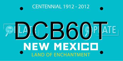 DCB60T New Mexico License Plate
