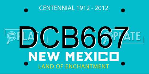 DCB667 New Mexico License Plate