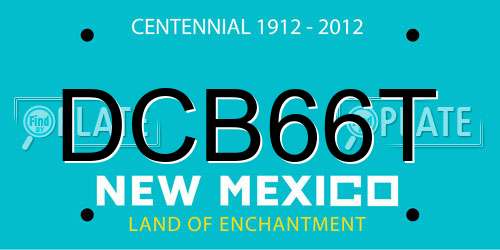 DCB66T New Mexico License Plate
