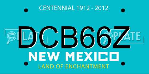 DCB66Z New Mexico License Plate