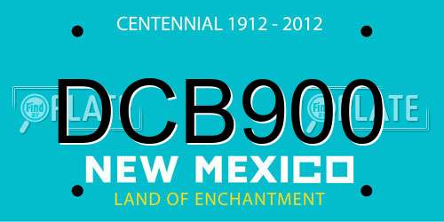 DCB900 New Mexico License Plate
