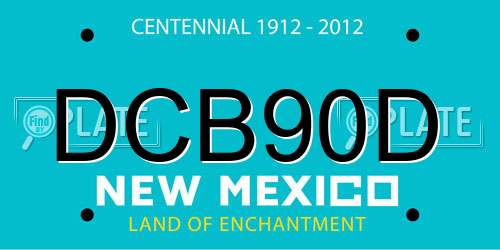 DCB90D New Mexico License Plate