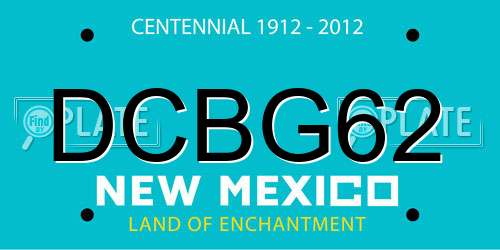 DCBG62 New Mexico License Plate