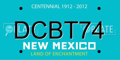 DCBT74 New Mexico License Plate