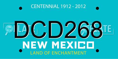 DCD268 New Mexico License Plate