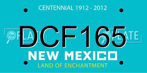 DCF165 New Mexico License Plate