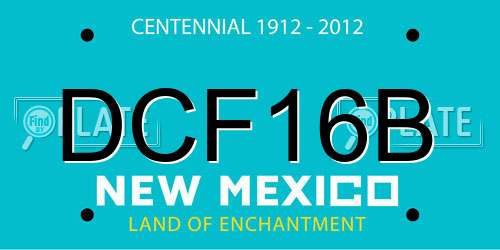 DCF16B New Mexico License Plate
