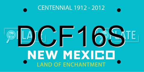 DCF16S New Mexico License Plate