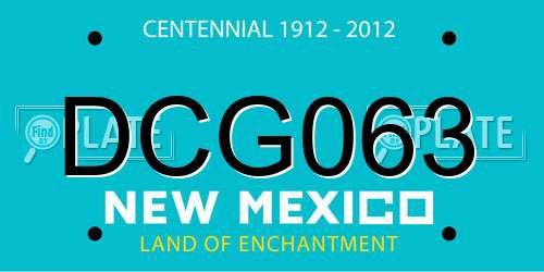 DCG063 New Mexico License Plate