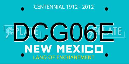 DCG06E New Mexico License Plate