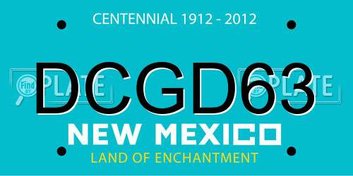 DCGD63 New Mexico License Plate