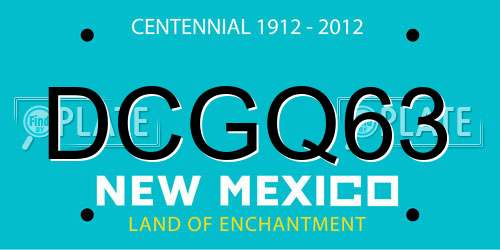 DCGQ63 New Mexico License Plate