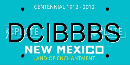 DCIBBBS New Mexico License Plate