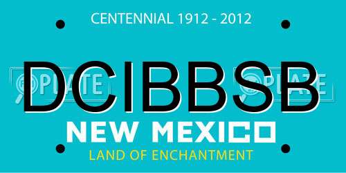 DCIBBSB New Mexico License Plate