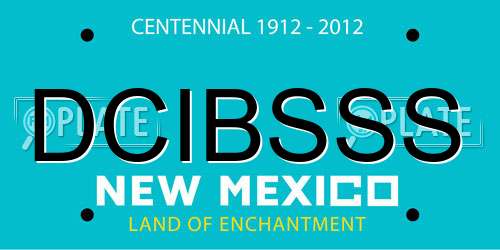 DCIBSSS New Mexico License Plate