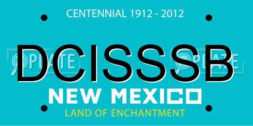 DCISSSB New Mexico License Plate