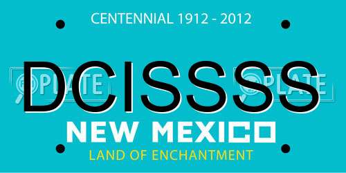 DCISSSS New Mexico License Plate
