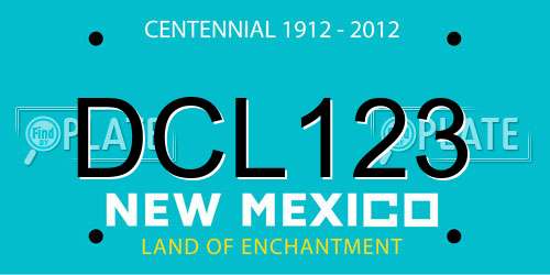 DCL123 New Mexico License Plate