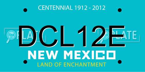 DCL12E New Mexico License Plate