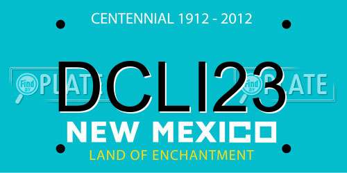 DCLI23 New Mexico License Plate