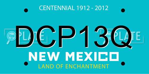 DCP13Q New Mexico License Plate