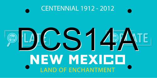 DCS14A New Mexico License Plate